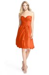 ColsBM Lindy Tangerine Modest A-line Sweetheart Sleeveless Zip up Chiffon Bridesmaid Dresses