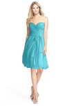 ColsBM Lindy Turquoise Modest A-line Sweetheart Sleeveless Zip up Chiffon Bridesmaid Dresses