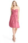 ColsBM Lindy Watermelon Modest A-line Sweetheart Sleeveless Zip up Chiffon Bridesmaid Dresses