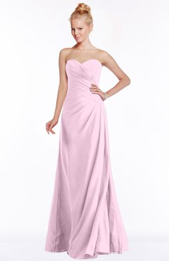 ColsBM Juniper Baby Pink Modest A-line Sweetheart Sleeveless Ruching Bridesmaid Dresses