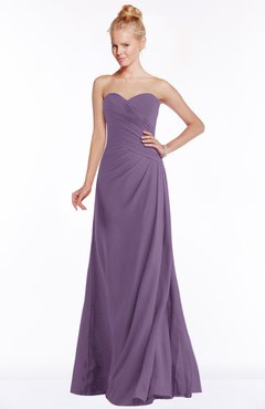 ColsBM Juniper Eggplant Modest A-line Sweetheart Sleeveless Ruching Bridesmaid Dresses