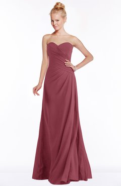 ColsBM Juniper Wine Modest A-line Sweetheart Sleeveless Ruching Bridesmaid Dresses