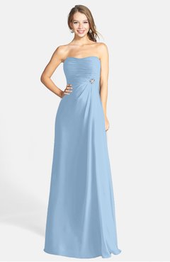 ColsBM Adley Dusty Blue Glamorous A-line Sweetheart Chiffon Floor Length Ruching Bridesmaid Dresses