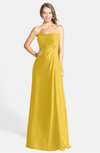 ColsBM Adley Lemon Curry Glamorous A-line Sweetheart Chiffon Floor Length Ruching Bridesmaid Dresses