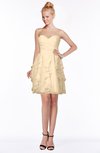 ColsBM Carmen Apricot Gelato Princess Fit-n-Flare Zip up Chiffon Ruching Bridesmaid Dresses