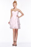 ColsBM Carmen Blush Princess Fit-n-Flare Zip up Chiffon Ruching Bridesmaid Dresses