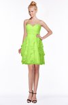 ColsBM Carmen Bright Green Princess Fit-n-Flare Zip up Chiffon Ruching Bridesmaid Dresses