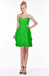 ColsBM Carmen Classic Green Princess Fit-n-Flare Zip up Chiffon Ruching Bridesmaid Dresses