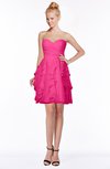 ColsBM Carmen Fandango Pink Princess Fit-n-Flare Zip up Chiffon Ruching Bridesmaid Dresses