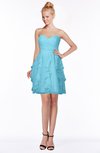 ColsBM Carmen Light Blue Princess Fit-n-Flare Zip up Chiffon Ruching Bridesmaid Dresses
