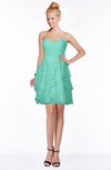 ColsBM Carmen Mint Green Princess Fit-n-Flare Zip up Chiffon Ruching Bridesmaid Dresses