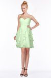 ColsBM Carmen Pale Green Princess Fit-n-Flare Zip up Chiffon Ruching Bridesmaid Dresses