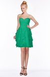 ColsBM Carmen Pepper Green Princess Fit-n-Flare Zip up Chiffon Ruching Bridesmaid Dresses