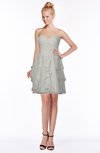 ColsBM Carmen Platinum Princess Fit-n-Flare Zip up Chiffon Ruching Bridesmaid Dresses
