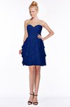 ColsBM Carmen Sodalite Blue Princess Fit-n-Flare Zip up Chiffon Ruching Bridesmaid Dresses