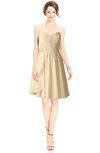ColsBM Jaelyn Apricot Gelato Casual Fit-n-Flare Sweetheart Sleeveless Knee Length Ruching Bridesmaid Dresses