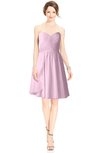 ColsBM Jaelyn Baby Pink Casual Fit-n-Flare Sweetheart Sleeveless Knee Length Ruching Bridesmaid Dresses
