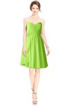 ColsBM Jaelyn Bright Green Casual Fit-n-Flare Sweetheart Sleeveless Knee Length Ruching Bridesmaid Dresses