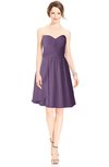 ColsBM Jaelyn Chinese Violet Casual Fit-n-Flare Sweetheart Sleeveless Knee Length Ruching Bridesmaid Dresses