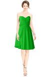 ColsBM Jaelyn Classic Green Casual Fit-n-Flare Sweetheart Sleeveless Knee Length Ruching Bridesmaid Dresses