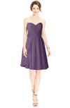 ColsBM Jaelyn Eggplant Casual Fit-n-Flare Sweetheart Sleeveless Knee Length Ruching Bridesmaid Dresses