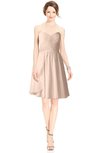 ColsBM Jaelyn Fresh Salmon Casual Fit-n-Flare Sweetheart Sleeveless Knee Length Ruching Bridesmaid Dresses