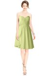 ColsBM Jaelyn Lime Green Casual Fit-n-Flare Sweetheart Sleeveless Knee Length Ruching Bridesmaid Dresses