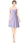 ColsBM Jaelyn Pastel Lilac Casual Fit-n-Flare Sweetheart Sleeveless Knee Length Ruching Bridesmaid Dresses