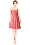 ColsBM Jaelyn Shell Pink Casual Fit-n-Flare Sweetheart Sleeveless Knee Length Ruching Bridesmaid Dresses