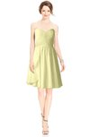 ColsBM Jaelyn Wax Yellow Casual Fit-n-Flare Sweetheart Sleeveless Knee Length Ruching Bridesmaid Dresses