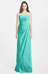 ColsBM Celine Blue Turquoise Gorgeous Trumpet Sleeveless Zip up Chiffon Bridesmaid Dresses