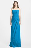 ColsBM Celine Cornflower Blue Gorgeous Trumpet Sleeveless Zip up Chiffon Bridesmaid Dresses