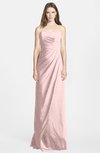 ColsBM Celine Pastel Pink Gorgeous Trumpet Sleeveless Zip up Chiffon Bridesmaid Dresses