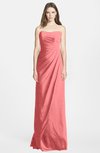 ColsBM Celine Shell Pink Gorgeous Trumpet Sleeveless Zip up Chiffon Bridesmaid Dresses