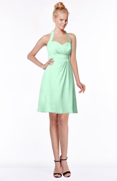 ColsBM Charlee Honeydew Hippie A-line Halter Sleeveless Knee Length Bridesmaid Dresses