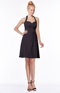 ColsBM Charlee Perfect Plum Hippie A-line Halter Sleeveless Knee Length Bridesmaid Dresses