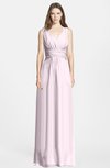ColsBM Jazmine Blush Gorgeous A-line V-neck Sleeveless Floor Length Ruching Bridesmaid Dresses