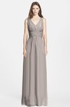 ColsBM Jazmine Fawn Gorgeous A-line V-neck Sleeveless Floor Length Ruching Bridesmaid Dresses
