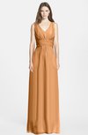 ColsBM Jazmine Pheasant Gorgeous A-line V-neck Sleeveless Floor Length Ruching Bridesmaid Dresses