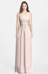 ColsBM Jazmine Silver Peony Gorgeous A-line V-neck Sleeveless Floor Length Ruching Bridesmaid Dresses