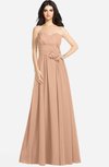ColsBM Audrina Almost Apricot Gorgeous A-line Sweetheart Sleeveless Zip up Flower Plus Size Bridesmaid Dresses