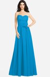 ColsBM Audrina Cornflower Blue Gorgeous A-line Sweetheart Sleeveless Zip up Flower Plus Size Bridesmaid Dresses