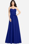 ColsBM Audrina Electric Blue Gorgeous A-line Sweetheart Sleeveless Zip up Flower Plus Size Bridesmaid Dresses
