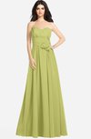 ColsBM Audrina Linden Green Gorgeous A-line Sweetheart Sleeveless Zip up Flower Plus Size Bridesmaid Dresses