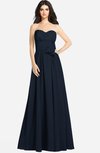 ColsBM Audrina Navy Blue Gorgeous A-line Sweetheart Sleeveless Zip up Flower Plus Size Bridesmaid Dresses