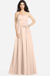 ColsBM Audrina Peach Puree Gorgeous A-line Sweetheart Sleeveless Zip up Flower Plus Size Bridesmaid Dresses
