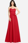 ColsBM Audrina Red Gorgeous A-line Sweetheart Sleeveless Zip up Flower Plus Size Bridesmaid Dresses