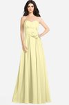 ColsBM Audrina Soft Yellow Gorgeous A-line Sweetheart Sleeveless Zip up Flower Plus Size Bridesmaid Dresses