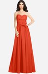 ColsBM Audrina Tangerine Tango Gorgeous A-line Sweetheart Sleeveless Zip up Flower Plus Size Bridesmaid Dresses
