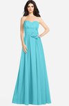 ColsBM Audrina Turquoise Gorgeous A-line Sweetheart Sleeveless Zip up Flower Plus Size Bridesmaid Dresses